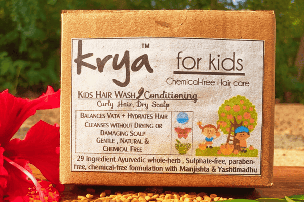 Krya Kids Hair Wash Conditioning : natural shampoo for kids with curly hair