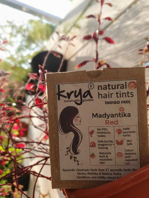 Krya Natural Hair Tint - Madyantika Red (Indigo free)