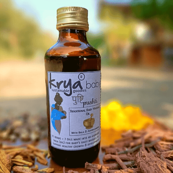 Krya Pushti | Ayurvedic baby massage oil | For Newborns &amp; babies till 3 years