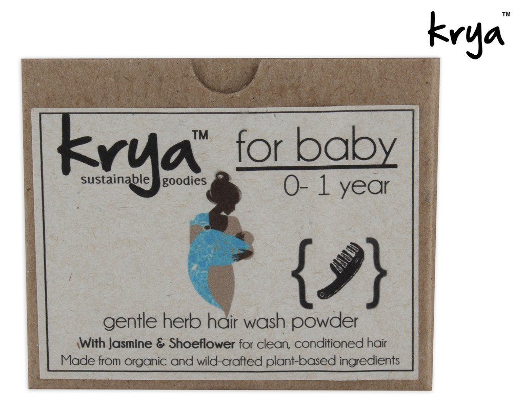 Krya baby hair wash is a whole herb holistic , chemical free formulation that gently cleanses babys scalp and hair