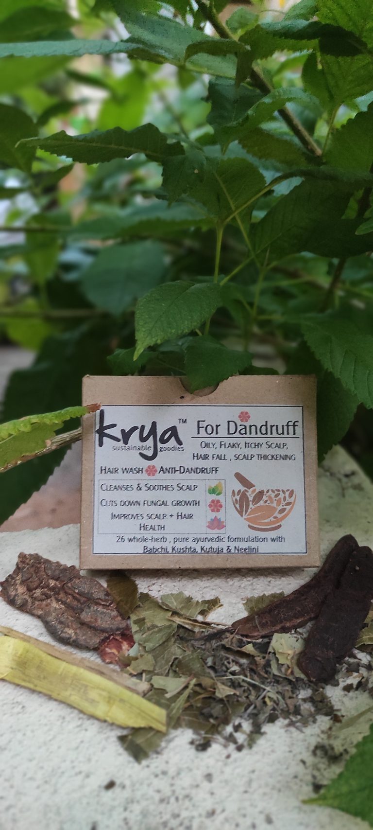 Krya Anti-Dandruff Hair Wash - ayurvedic anti dandruff shampoo powder -  Krya - Ayurvedic Skin, Hair & Home Care.