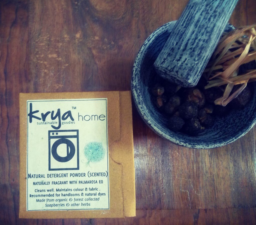 Krya Palmarosa detergenet is a gentle non toxic scneted detergent with organic Palmarosa essential oil
