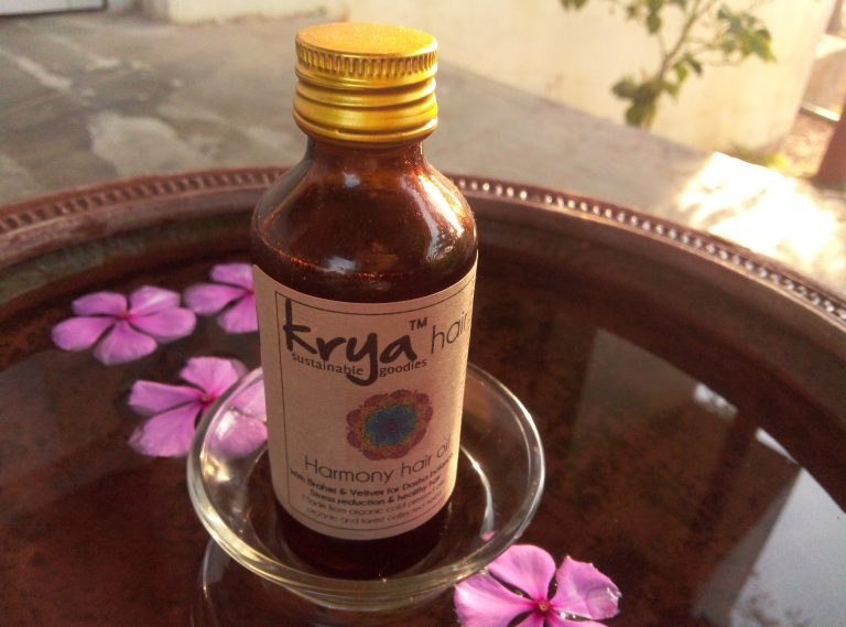 Krya harony hair oil is designed to calm and sooteh teh brian - useful in stress related hairfall & high anxiety