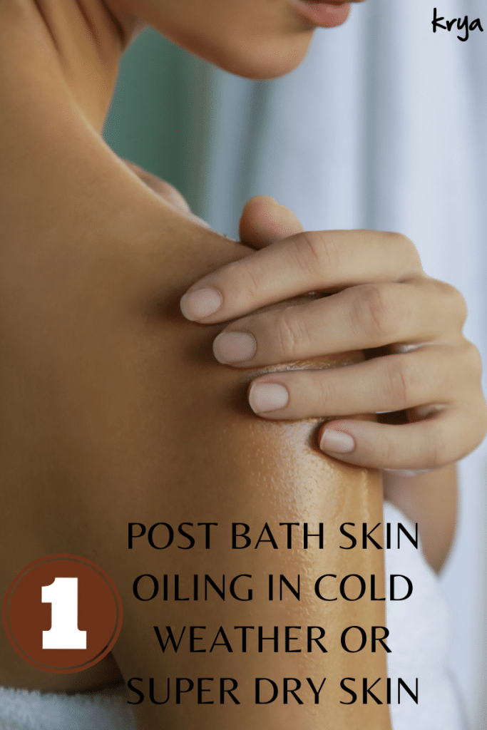 winter skin care - post bath moisturization